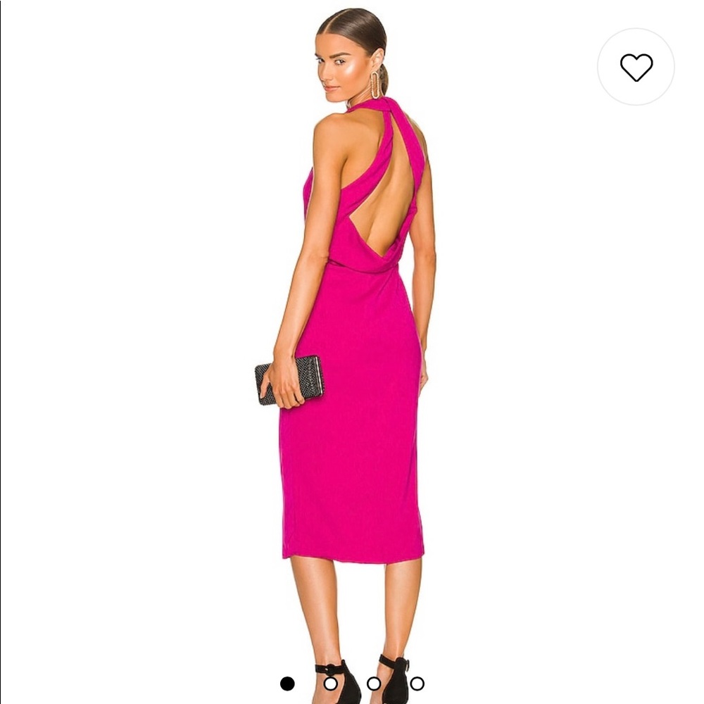 Asher Midi Dress in fuchsia - Revolve 🌸